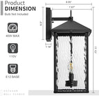Darkaway Outdoor Wall Lights,17 Inch Tall Exterior Lighting Fixtures Wall Mount Outdoor Porch Lights Outside Sconce with Glass E12 Socket for House Patio Hallway Garage - Image 2