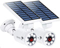 Solar Motion Sensor Light Outdoor Waterproof of 2, Solar Motion Lights Aluminum Cameras Fill Flood Security Spotlights for Deck Yard Fence Patio Stairs Garden Camp by DrawGreen
