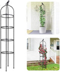 Idzo Plastic Obelisk Trellis for Climbing Plants Outdoor 5.8 Feet Tall, 70in Garden Trellis for Garden Outdoor Potted Plant Support, 1pc, Obelisk Trellises _ Plastic Coated by Idzo
