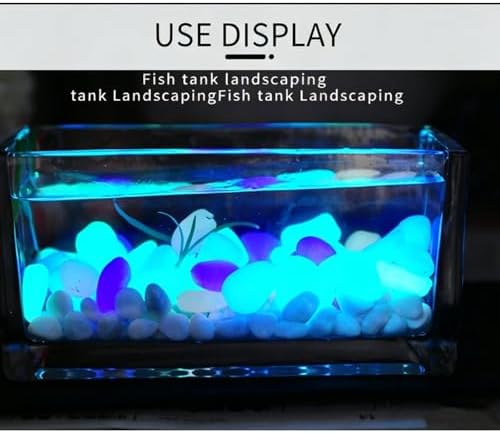 Glow in The Dark Garden Stones, Glow in The Dark Rocks Outdoor, 2026 Colorful Glow-in-The-Dark Garden Stones Night Guide Luminous Pebbles for Landscaping Fish Tank Walkway Decor (400, Blue) - Image 5