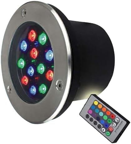 Submersible LED Light - Outdoor Recessed Spot Light, IP68 Waterproof Stainless Steel Pool Spotlight, RGB Color Changing Landscape Lights, with Remote Control Underwater Pond Lights(6w(24V)) by Unknown