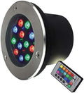 Submersible LED Light - Outdoor Recessed Spot Light, IP68 Waterproof Stainless Steel Pool Spotlight, RGB Color Changing Landscape Lights, with Remote Control Underwater Pond Lights(24W(24V)) by Unknown