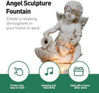 15.7" High 3-Tiers Cascading Rock Outdoor Water Fountain with LED Lights, Large Freestanding Fountains and Waterfalls for Garden, Patio, Yard, and Deck Decor with Featuring Natural Stone Look - Image 5
