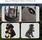 Dog Statue with Solar Lantern - Outdoor Statue Home Decor for Garden Backyard Porch Patio, 10.5 IN Puppy Lamps Figurine Lights Decorations Gift for Birthday, Valentine's Day, Dog Lovers (Cement) - Image 5
