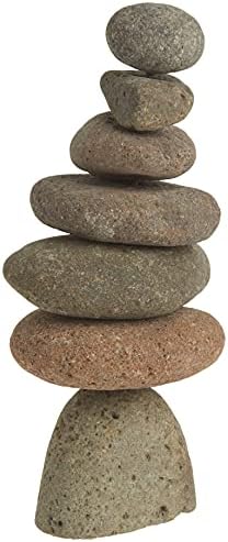 Ancient Graffiti Large 7-Stone Natural River Stone Cairn, 11 inches by AncientGraffiti