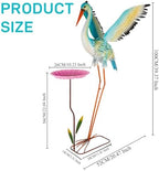 39" Large Heron Garden Statue,Crane Outdoor Statues with Leaf Tray - Image 5