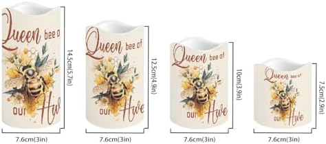 Cute Pattern Flameless Candles LED Pillar Candles Battery Operated Candles with Remote and Timers Color Changing Electric Fake Plastic Candles Mothers Day Decor - Image 2