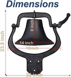 Cast Iron Dinner Bell Large Outdoor Church School Bell Dinner Bells for Outside Farmhouse Vintage Style Church Bells with Clear and Bright Sound - Image 4