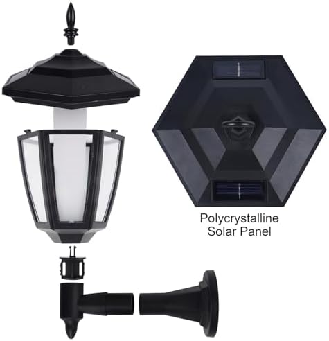 Dynaming 4 Pack Solar Flame Wall Lanterns Outdoor, Halloween Solar Powered Wall Mounted Sconce Lights, Flickering Purple Flame LED Lights Auto On/Off, Waterproof for Garage Stair Patio Porch Yard - Image 6