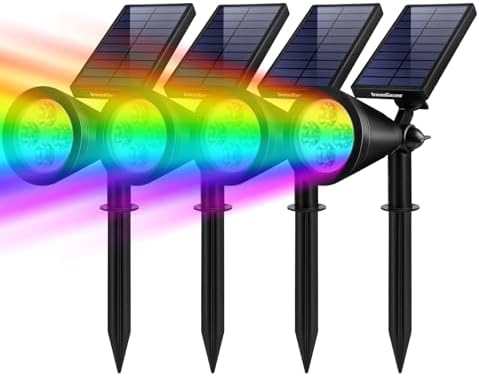 InnoGear 4 Solar Lights Outdoor Spotlight Garden Yard Landscape, Multicolor by InnoGear