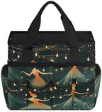 Ballet Dancing Garden Tool Bag Organizer Heavy Duty Ballet Dance Theme Gardening Tote Bag with 10 Pockets for Women Men Gardening Gifts - Image 2