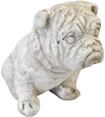 Athens Small Bulldog Statue, Marble Tone by Athens+Stonecasting+Inc