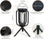 2 Pack Solar Lantern Lights Outdoor Waterproof Flickering Flame Light, Solar Lights with Dual Charging (USB/Solar) & 4 Modes Hanging Camping Light for Yard Patio Path Tree Porch Garden Decoration - Image 5