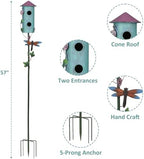 BAYN 57” Metal Bird House Stake for Outside Decorative - Image 4
