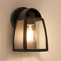 LUTEC Outdoor Wall Light Fixtures, Exterior Waterproof Wall Lantern with Clear Glass Shade, Aluminum Modern Matte Black Porch Sconce Outdoor Lighting for Garage Entryway Yard by LUTEC