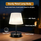 Rechargeable Table Lamp, Cordless Shower Lamp Waterproof- Black - Image 5
