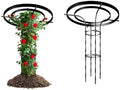 Mushroom Top Trellis for Climbing Plants Outdoor, 3.44FT Decorative Obelisk Plant Support with Rustproof PE-Coated Metal, Rose Trellis for Clematis Ivy, Black by CaroTex
