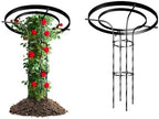 Mushroom Top Trellis for Climbing Plants Outdoor, 3.44FT Decorative Obelisk Plant Support with Rustproof PE-Coated Metal, Rose Trellis for Clematis Ivy, Black by CaroTex