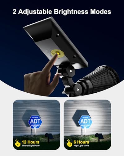 FALOVE 6 Pack Solar Spot Lights Outdoor Cool White LED Waterproof Landscape - Image 4