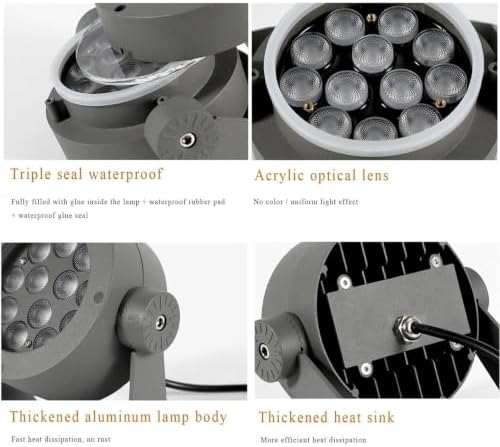 Beam Spotlight, IP66 Waterproof Rotating Landscape Led Beam Lamp, Outdoor Led Projection Lighting Tree SpotLights - Image 4