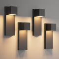 4 Pack 13" Modern Outdoor Led Wall Light,16W 3000K 1200Lumen Porch & Patio Hardwired Wall Mount Wall Sconces,Exterior IP65 Waterproof Aluminum Wall Lamp for Front Door Garage Garden(Black) by Aoceley