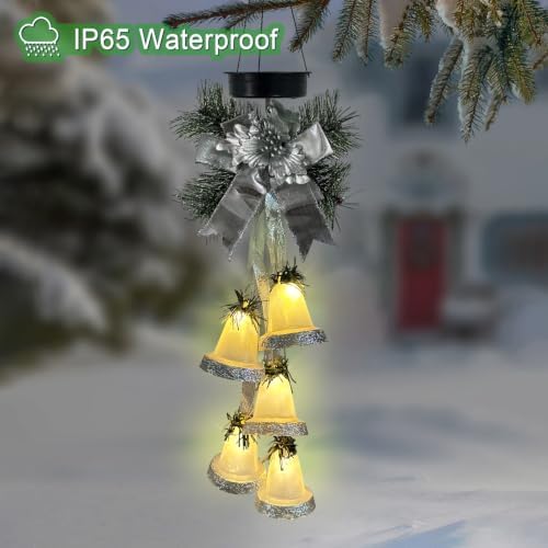 Christmas Bells Solar Mobile Lights,Wind Chimes for Outside & Hanging Decor - Image 5