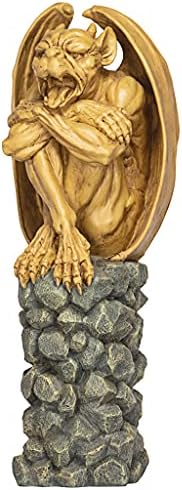Design Toscano NG33967 Trystan, Gargoyle Sentry of the Night Sculpture,two tone stone - Image 6