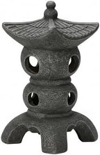 Pagoda Garden Statue - Grey Resin Pagoda Statue with Zen Ambiance, Water-Resistant Outdoor Decor for Patio, Yard, Landscape Garden, Lantern by Unknown