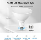 GvvooHome Outdoor Flood Light Bulbs, 100W Equivalent, 5000K Daylight White - Image 2