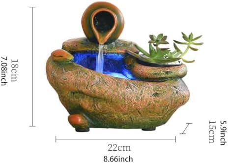 Waterfall Tabletop Fountain Resin Rockery Water Fountain Crafts Office Desktop Decoration Ornaments Indoor Fountain - Image 2