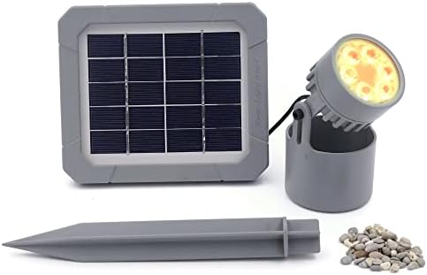 Solar Pond Lights,Colamarine KOI Pool Fountain Lights IP68 Waterproof Warm White Underwater Submersible Amphibious Solar Spotlight 6LEDs Outdoor Landscape Lamp Auto ON/Off for Garden Pond by Sunlife