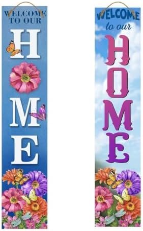 Briarwood Lane Spring Double Sided Reversible Pine Porch Leaner 47x9.5 Butterflies and Flowers For Spring Porch Leaner by BriarwoodLane