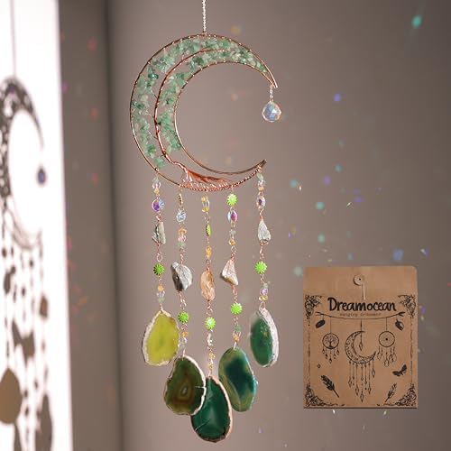 Boho Crystal Suncatchers for Window Moon Tree of Life Sun Catcher by Dreamocean