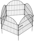 Garden Fence Panels, 24in H x 9.68ft L, 5 Panels with Gate Rust-Resistant Decorative Garden Fence, No Dig Small Garden Fence, Animal Barrier Fence for Garden Yard Flower Bed Patio Outdoor by Kiplant