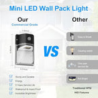 30W LED Wall Pack Light, Dusk to Dawn Outdoor Lighting Sensor, 3600LM, 5000K, LED Outdoor Wall Lights, 120Vac IP65 Waterproof Security Flood Light for Commercial, Porch, Garage, Garden, 6 Pack - Image 3