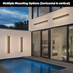 39.3'' 1 Pack Modern Outdoor Light Fixture, Long Exterior LED Lights Black - Image 6
