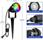 Halloween Spotlight Outdoor 15W with Remote Control 110V COB LED Spot Lights Outdoor RGB Color Changing Landscape Lights for Yard Tree Path Garden Decor(2 Pack) - Image 3