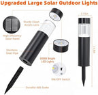 Sublume Solar Pathway Lights Outdoor, 4 Pack Large Metal Stainless Steel Solar Garden Lights, 3000K Brighter Outdoor Solar LED Lights for Yard, Path, Walkway, Driveway, Sidewalk, Landscape Lighting - Image 2