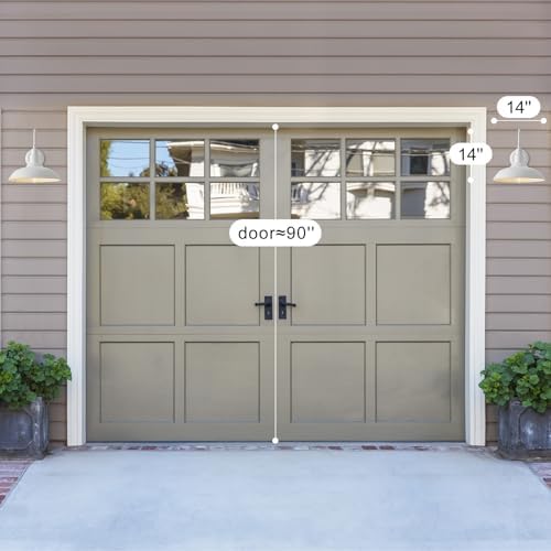 14 Inch Dome Outdoor Gooseneck Barn Light Fixture for Farmhouse, White Exterior Goose Neck Wall Mount Lights for Porch, Barn Style Wall Sconce Lighting for Patio, Garage - Image 5