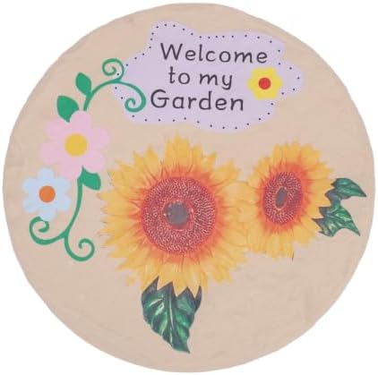 GOWENIC Resin Decorative Stepping Stones, Round with Ground Stakes - Image 3