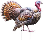 DoukeLiu Realistic Metal Tom Turkey Garden Stake, Thanksgiving Turkey Yard Sign Stake, Fall Harvest Outdoor Lawn Patio Thanksgiving Decoration(16 * 15 * 0.6in) by DuoKeLiu
