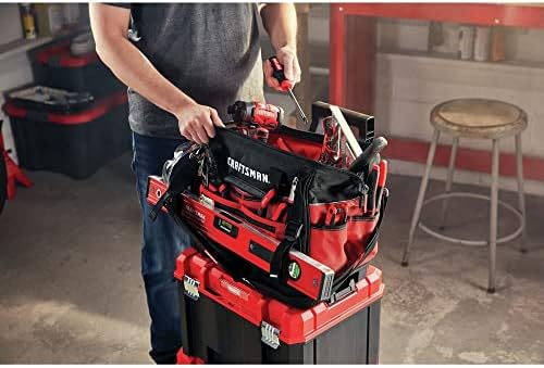 CRAFTSMAN VERSASTACK Zippered Tool Bag, 31 Pocket Organizer, Heavy Duty Tool Tote (CMST17622) - Image 4