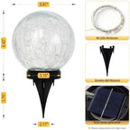 HOTEAGLE 5.9" Large Solar Globe Lights Outdoor Waterproof -2 Pack, 5.9 in - Image 4