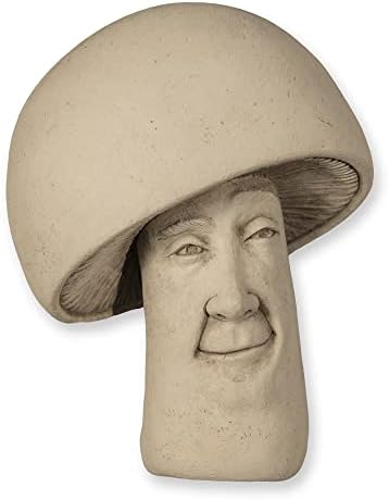 Carruth Studio Fun Guy Mushroom Sculpture - Stone Garden Figurine, He's a FunGuy, Mushroom Garden Accents with Personality, Fairy Garden Figurine, Kitchen Decor, 5.25" by Carruth+Studio
