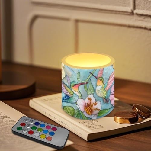 Hummingbird LED Flameless Candles with Realistic Dancing Flame Waterproof Outdoor Battery Operated with Timer & Remote (4 Pack) - Elegant Decor for Weddings, Dinner Party - Image 3