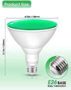 Fulighture Green Flood Light Bulbs 2 Pack,PAR38 15W(100W Equivalent) - Image 3