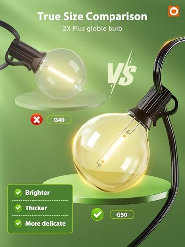 addlon 200FT Solar String Lights for Outside G50 Waterproof - Image 2