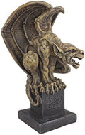 Design Toscano Abbadon Gothic Gargoyle Indoor/Outdoor Garden Statue on Celtic Base, 12 Inches Tall, Cast Stone Resin, Two Tone Stone Finish by DesignToscano