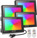 MEIKEE 60W 6000LM RGBW Flood Lights Color Changing LED Floodlights by MEIKEE