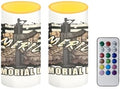 Memorial Day Flameless Candles American Flag Flickering Battery Operated with Remote and Timers The Stars and Stripes LED Pillar Lights Bulk for Holiday Decorations by Merkmak